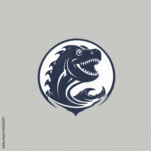 Sea Monster Logo Design EPS format Very Cool