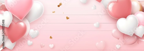 Valentines Day banner. Holiday Background. Heart Background. Love Background.