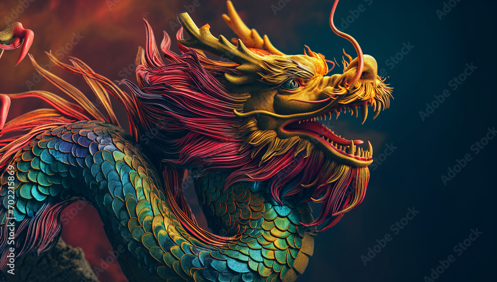 chinese dragon statue