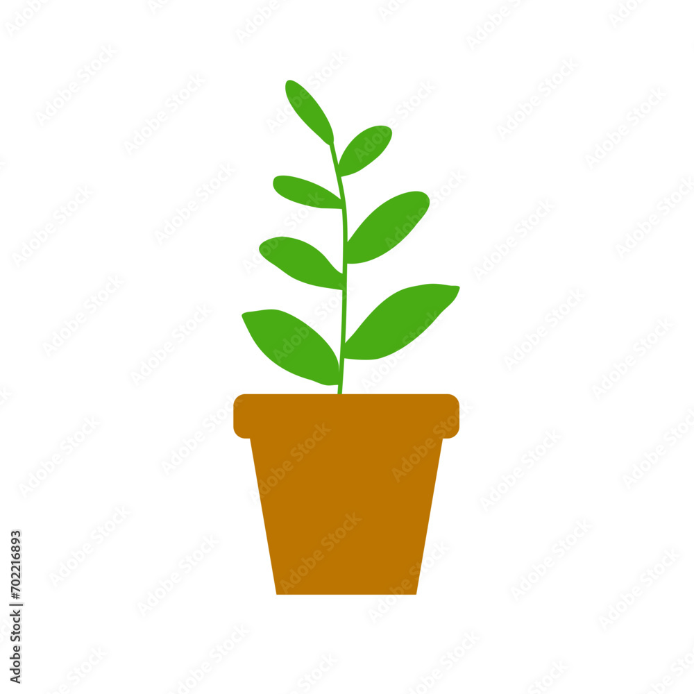 Potted Plant Vector Illustration Potted Plant Vector Illustration
