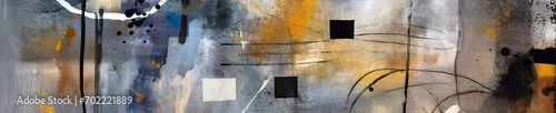 Panel kuchenny z motywem Colorful modern artwork, abstract paint strokes, oil painting on canvas. Acrylic art, artistic texture. Brush daubs and smears grunge background, generative AI