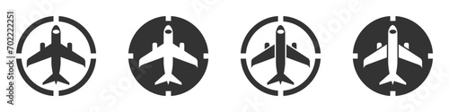 Airplane icon icolated on a white background. Vector illustration photo