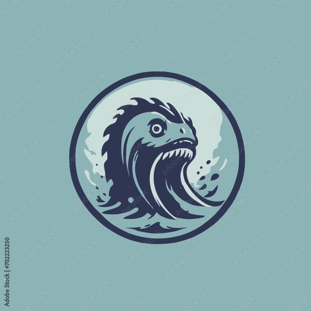 Sea Monster Logo Design EPS format Very Cool Sea Monster Logo Design EPS format Very Cool