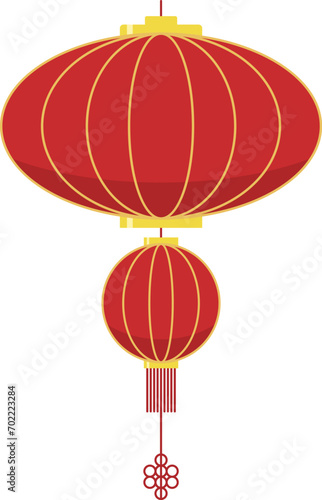 Red vector Chinese lantern element illustration