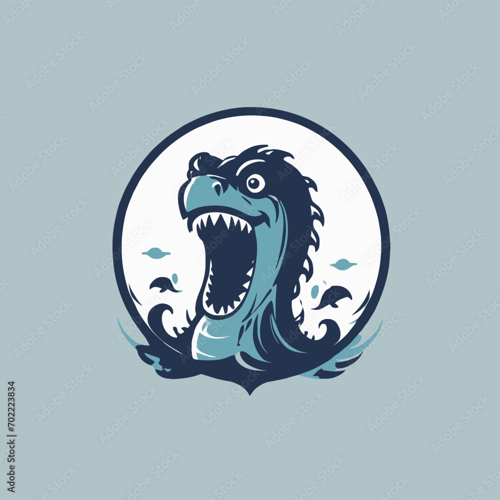 Sea Monster Logo Design EPS format Very Cool Sea Monster Logo Design EPS format Very Cool