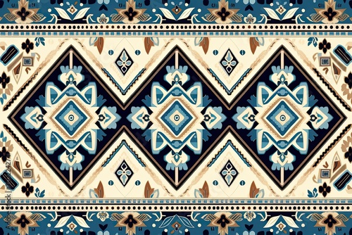 Abstract ethnic pattern background. Graphic. Illustration. Geometric
