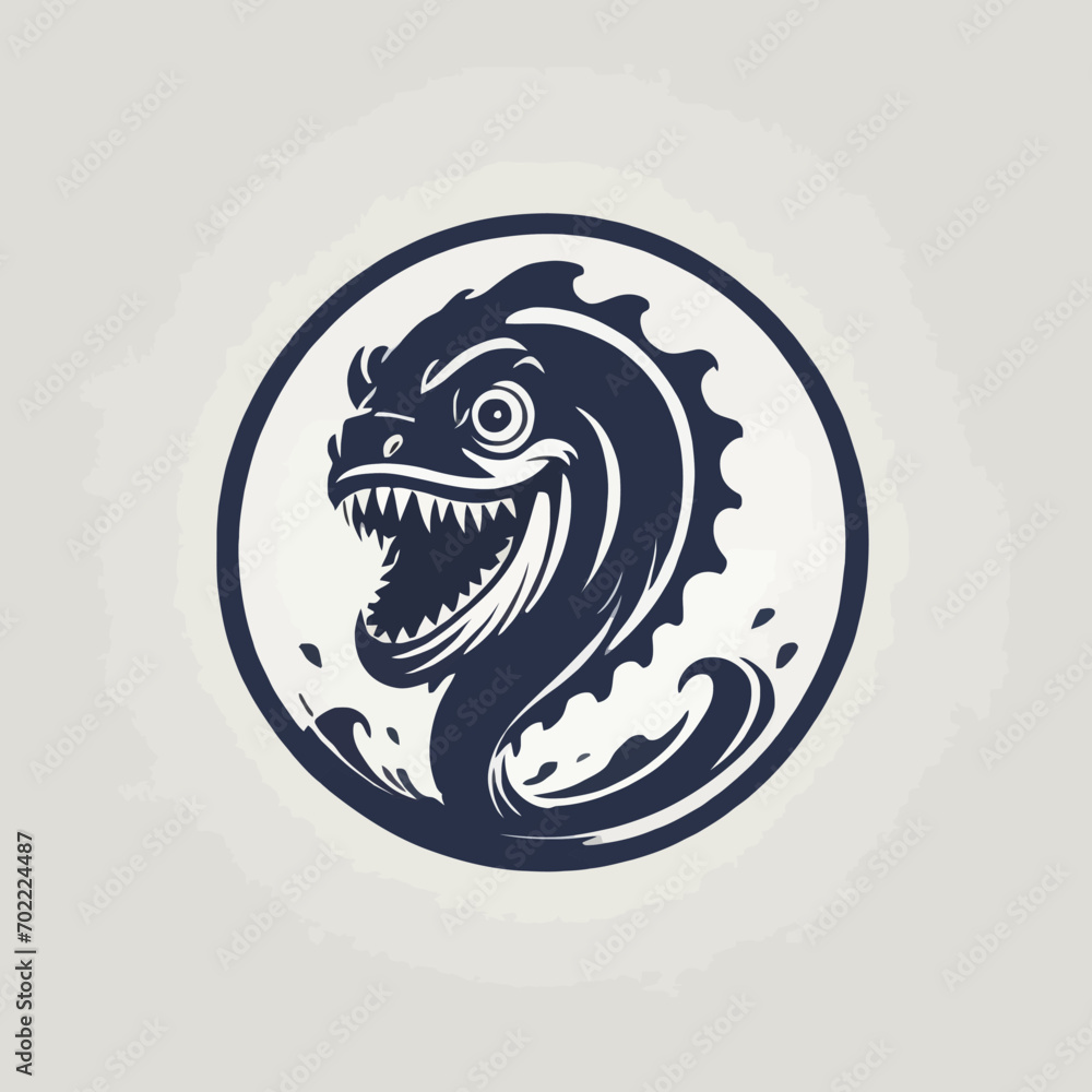 Sea Monster Logo Design EPS format Very Cool Sea Monster Logo Design EPS format Very Cool