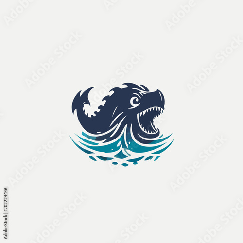 Sea Monster Logo Design EPS format Very Cool