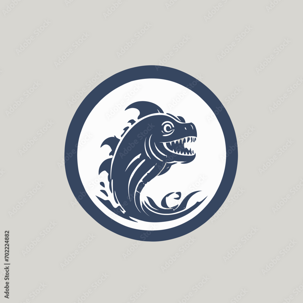 Sea Monster Logo Design EPS format Very Cool Sea Monster Logo Design EPS format Very Cool
