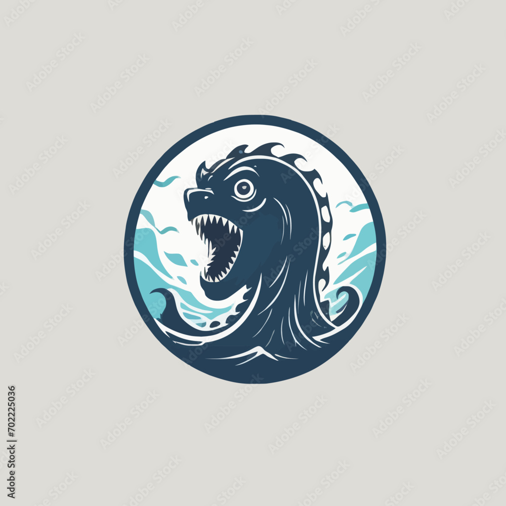 Sea Monster Logo Design EPS format Very Cool Sea Monster Logo Design EPS format Very Cool