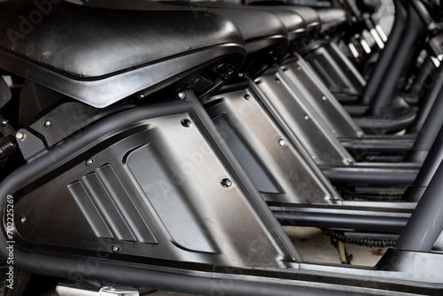 close up of e scooters