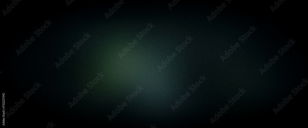Dark gray green emerald ultrawide gradient grainy premium background. Perfect for design, banner, wallpaper, template, art, creative projects, desktop. Exclusive quality, vintage style of the 70s, 80s