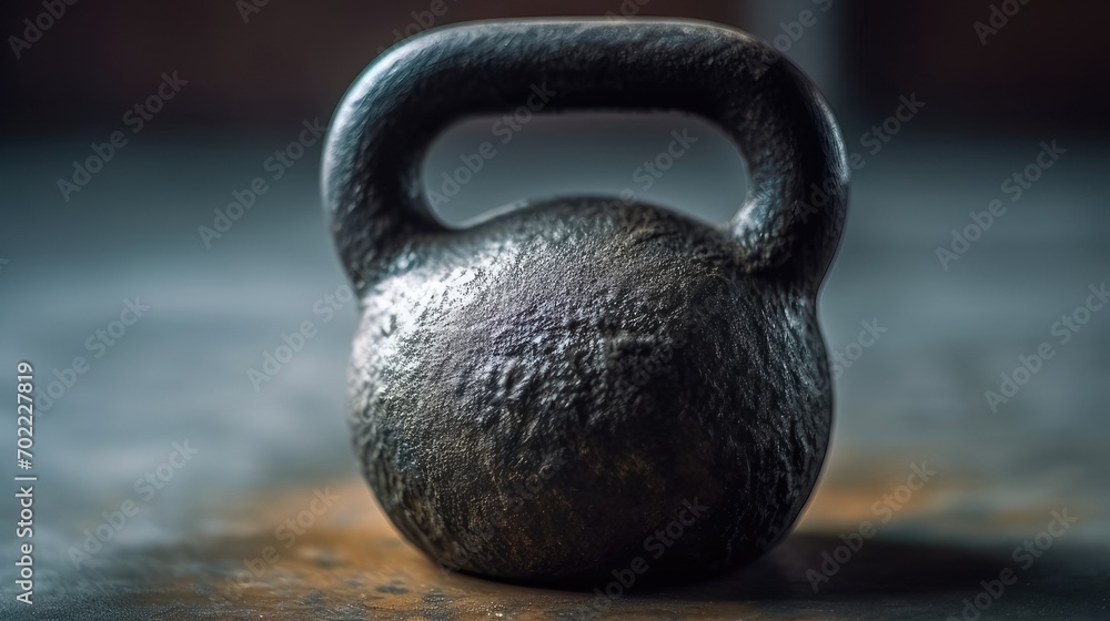 Fototapeta premium Close-up Kettlebell. Unveiling the Power Within