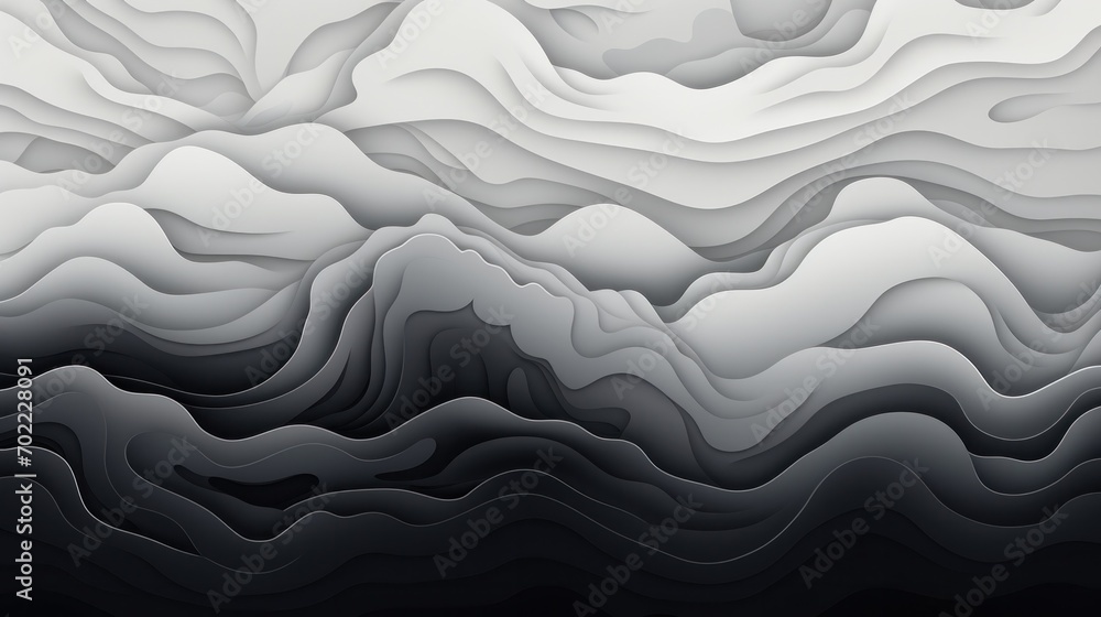 Fototapeta premium A black and white image of a mountain range