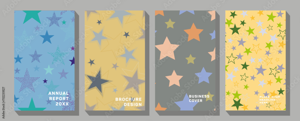 Fototapeta premium Set of poster, flyer, brochure design templates in different styles. Infographic concept.