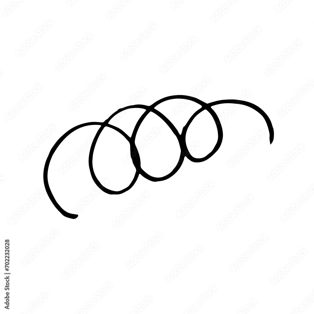 くるくる線 マジックで書いた手描き くるくる線 マジックで書いた手描き