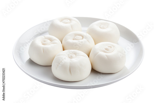 Mantou Steamed Bun on Transparent Background photo