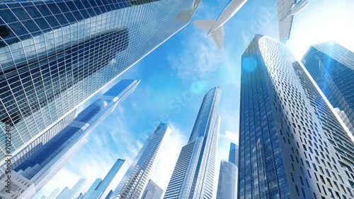 Wallpaper Mural Goiania. Airplane Landing City Skyscraper with Welcome Sign on Bus Torontodigital.ca