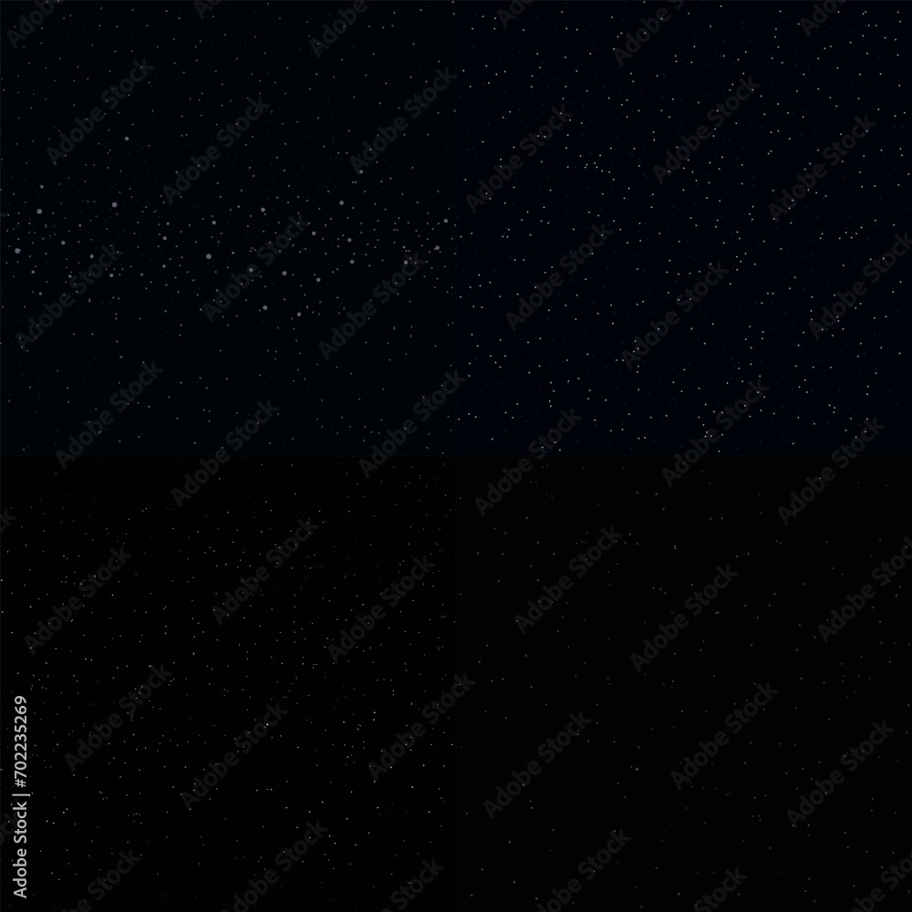Obraz premium deep dark space seamless pattern in set