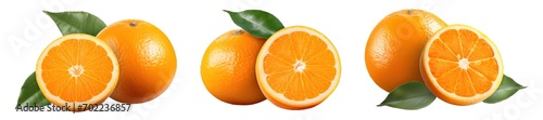 Collection of PNG. Orange isolated on a transparent background.