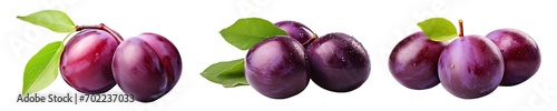 Collection of PNG. Plum isolated on a transparent background.
