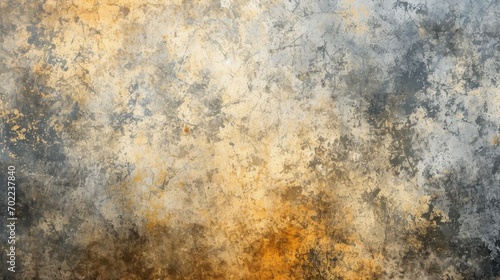 A Grungy Wall with Yellow and Grey Colors