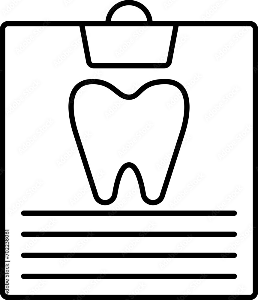 Dental Clipboard Outline Icon Dental Clipboard Outline Icon