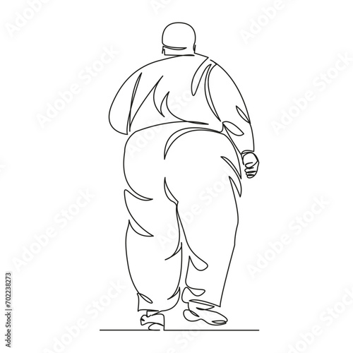 fat man from the back