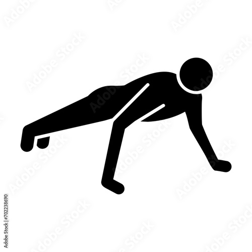 exercise push-up vector icon
