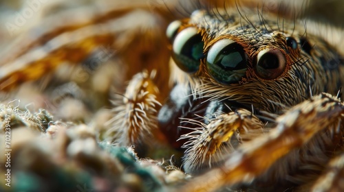 A Close Up of a Spider's Big Eyes