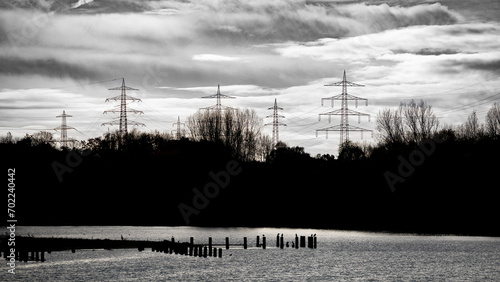 Der Ümminger See bei Bochum in s/w