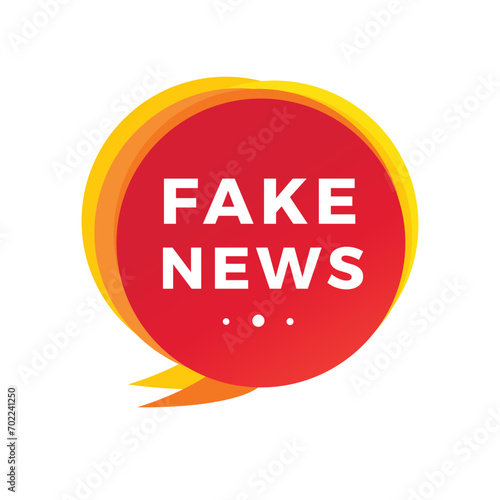 Fake news banner design speech bubble. Web banner. Vector illustration white background.