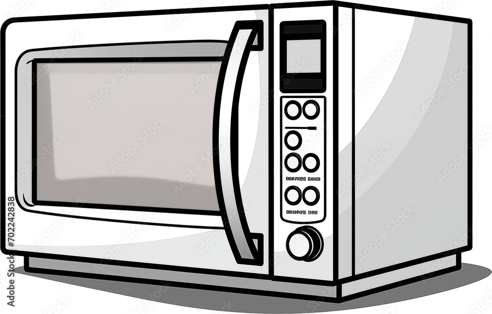 Fototapeta premium microwave oven isolated on white