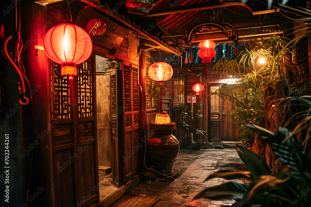 The old red-light district of China Town generated AI