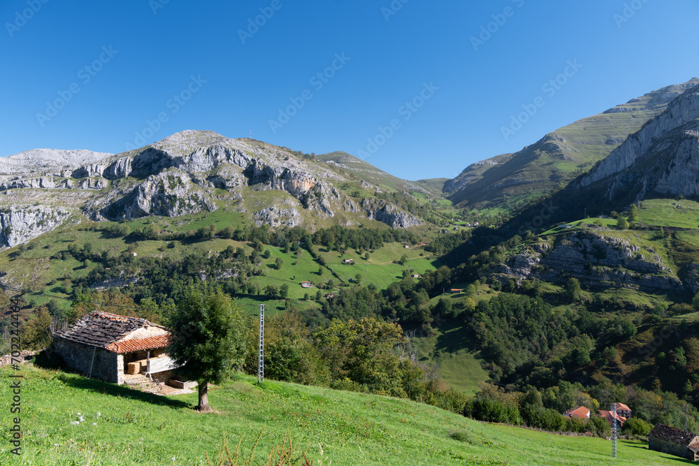 Panoramic view of the Pas Valleys, Miera Valley. Cantabria, Spain. Panoramic view of the Pas Valleys, Miera Valley. Cantabria, Spain.