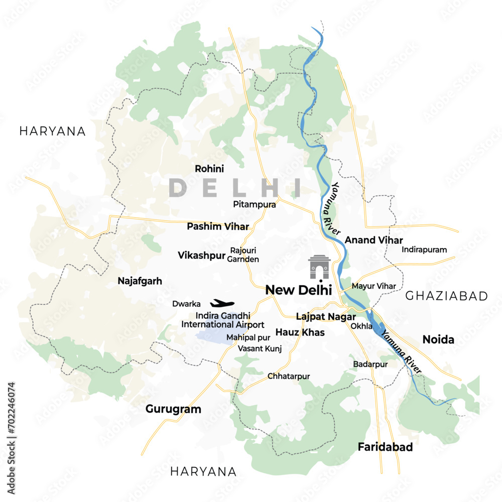 Delhi texture map on white background