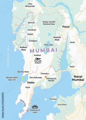 Mumbai texture map on white background