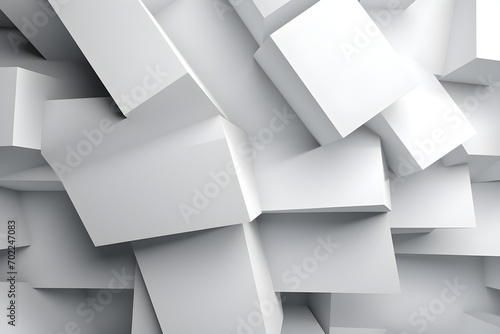 Abstract white and grey geometric 3d background, Abstract 3d white background, organic shapes seamless pattern texture. photo
