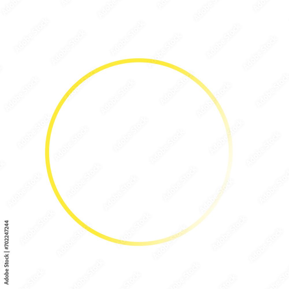 Gradient yellow ring . Circular frame icon