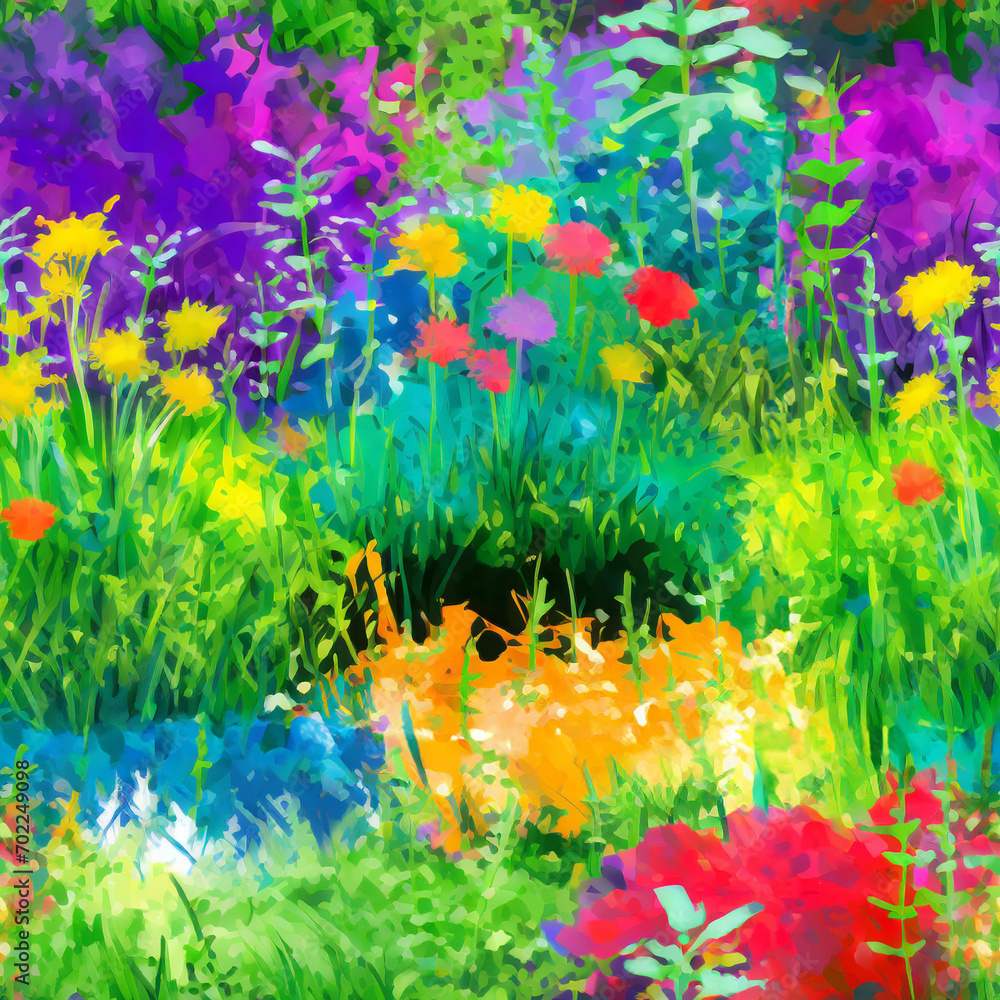 colorful seamless handpainted garden texture colorful seamless handpainted garden texture