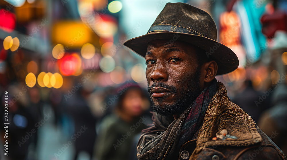 Contemplative Urban Journey: Portrait of a Black Man at Home in the City Contemplative Urban Journey: Portrait of a Black Man at Home in the City