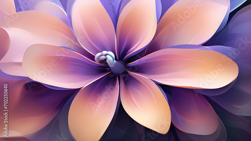 Rendering Art Of An Abstract Flower Circle Background,