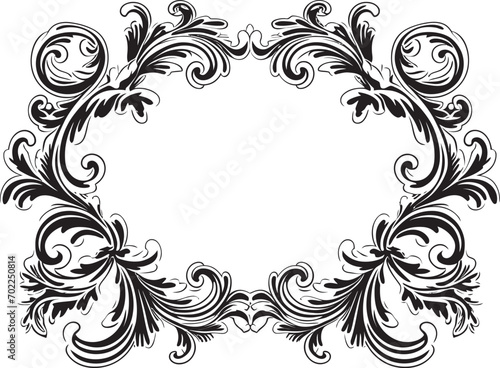 Regal Affinity Vector Black Frame Logo Icon Design Stylish Panache Artistic Decorative Frame Vector Logo