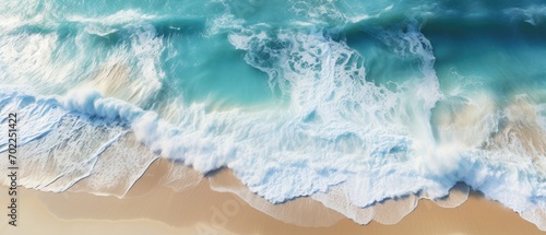 abstract turquoise water wave with sunlight on white sand beach from above, empty summer vacation backgroun, --ar 7:3 --style raw --stylize 250 --v 5.2 Job ID: df61eb8c-81ff-403c-93e3-7e3a6b909213 © Eduardo