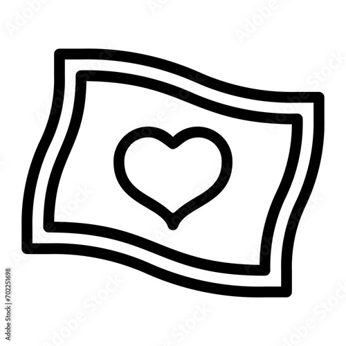 handkerchief line icon