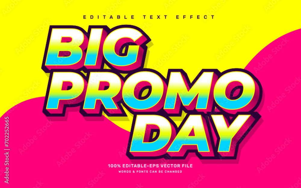 Big promo day editable text effect template