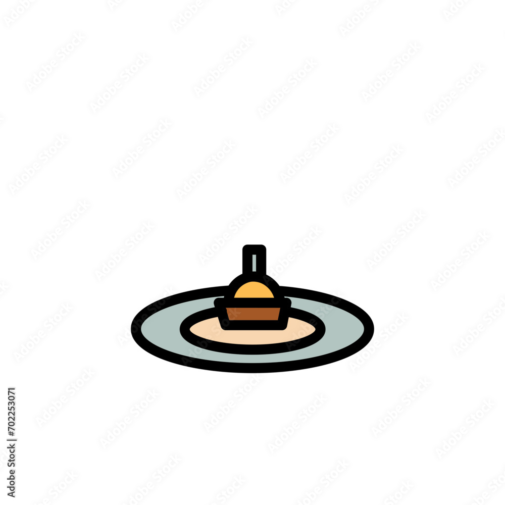 Fototapeta premium Fishing Fish Float Filled Outline Icon