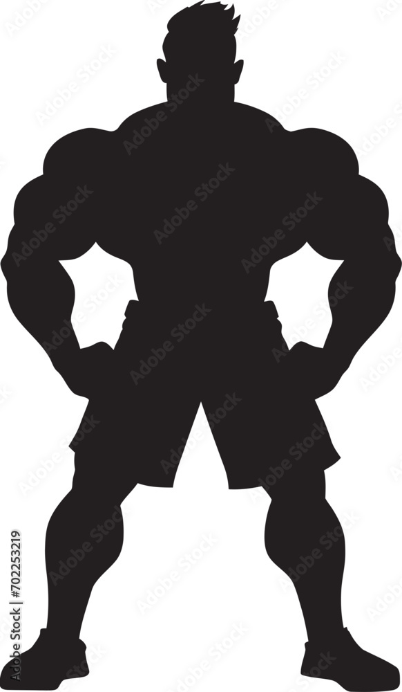 Champion Flex Fusion Caricature Bodybuilder in Black Vector Logo Comic Power Impact Black Logo Icon of Cartoon Bodybuilder in Vector Champion Flex Fusion Caricature Bodybuilder in Black Vector Logo Comic Power Impact Black Logo Icon of Cartoon Bodybuilder in Vector