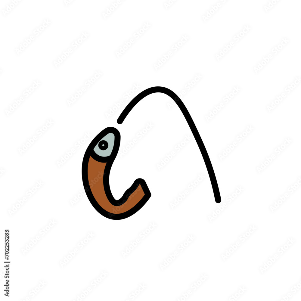 Fishing Fish Rod Filled Outline Icon Fishing Fish Rod Filled Outline Icon