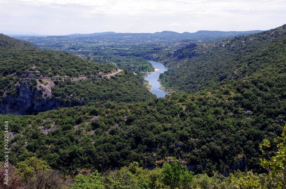 River Ardeche in the south east of France, in Europe